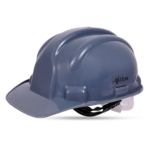 Aktion AK H01_WHT Safety Helmets Nape Type, Color: Grey, Pack of 2, IS 2925:1984