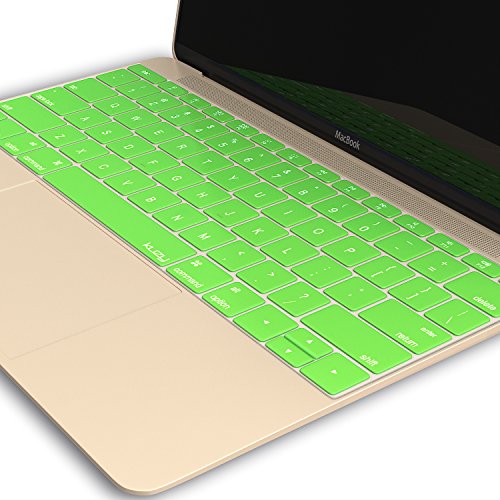Kuzy R7 12-inch Silicone Keyboard Skin Cover for MacBook (Neon Green) - Image 3