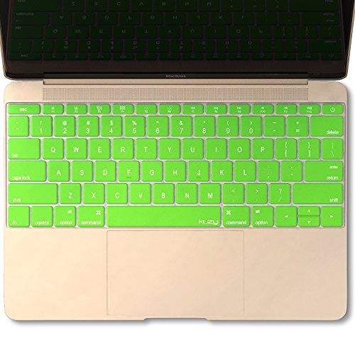Kuzy R7 12-inch Silicone Keyboard Skin Cover for MacBook (Neon Green) - Image 4