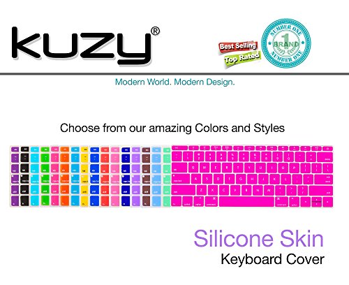 Kuzy R7 12-inch Silicone Keyboard Skin Cover for MacBook (Neon Green) - Image 6