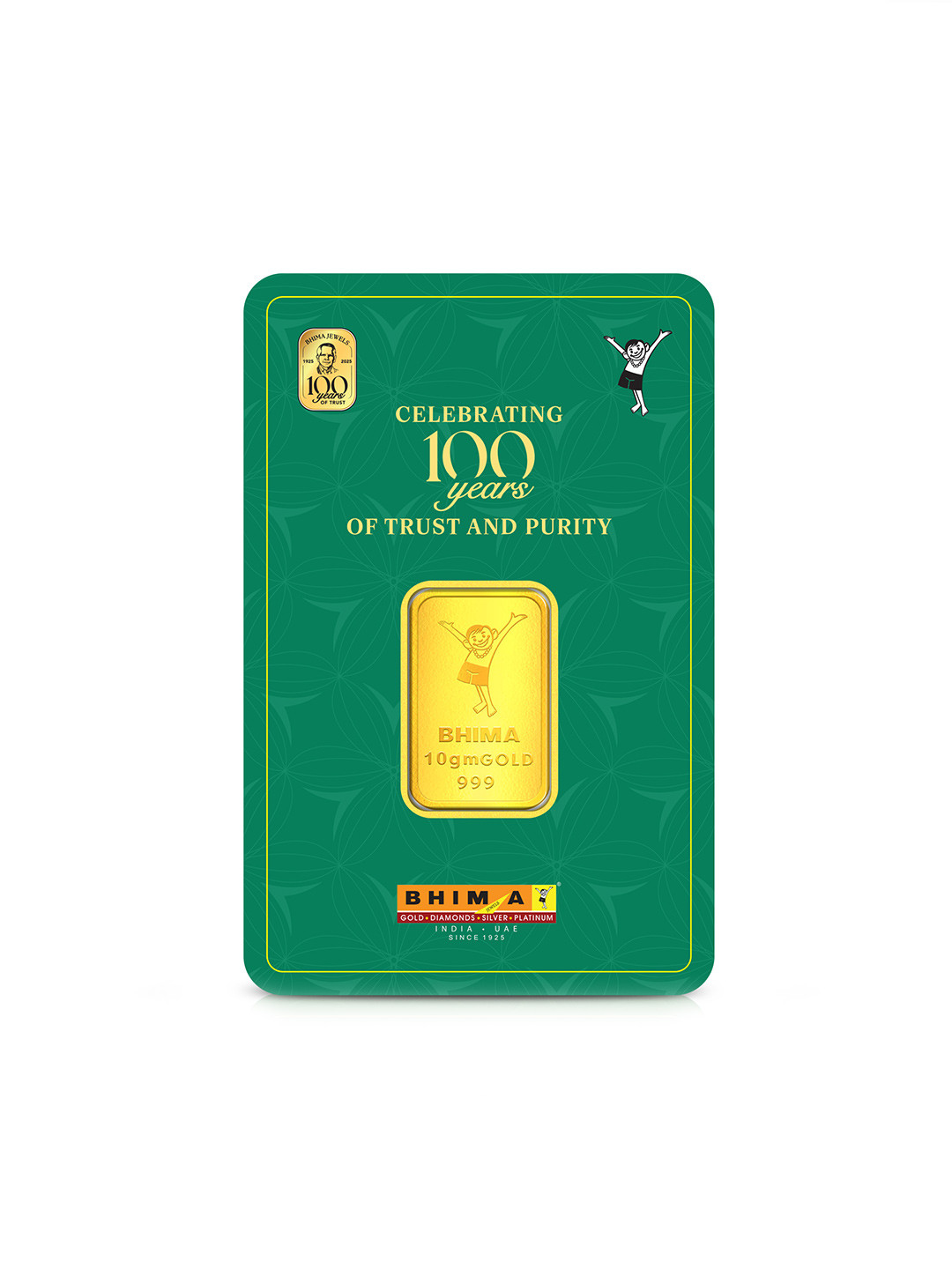 BHIMA Floral 24K 999 Purity Gold Bar 10 gram - Image 3