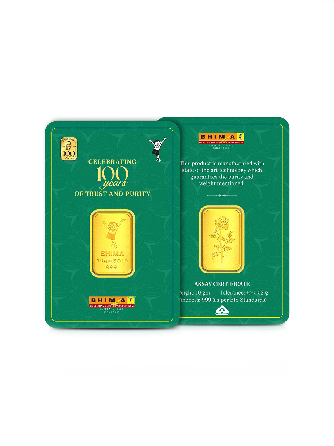 BHIMA Floral 24K 999 Purity Gold Bar 10 gram - Image 5