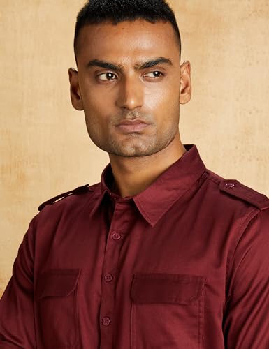 Amazon Brand - Symbol Men's Cotton Solid Kurta Pyjama Set - Image 5