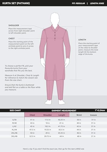 Amazon Brand - Symbol Men's Cotton Solid Kurta Pyjama Set - Image 6