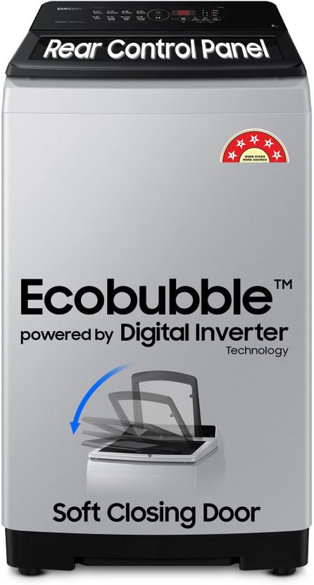 Samsung 8 kg 5 star, Ecobubble, Soft Closing Door, Digital Invert...more