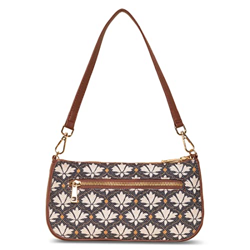 ZOUK Baguette Bag | Crossbody Bags for Women | Women's Handbags | Stylish Sling Bag for Woman | Vegan Leather Evening Bag | Travel & Office Use | Purse and Wallet | Bidri Kaiser Print - Image 5