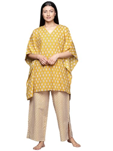 Libas Womens Printed Cotton Night Suit Set for Women