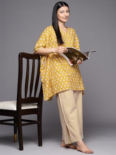 Libas Womens Printed Cotton Night Suit Set for Women - Image 5