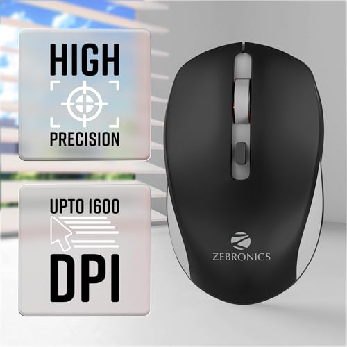 ZEBRONICS Zeb-Jaguar Wireless Mouse, 2.4GHz