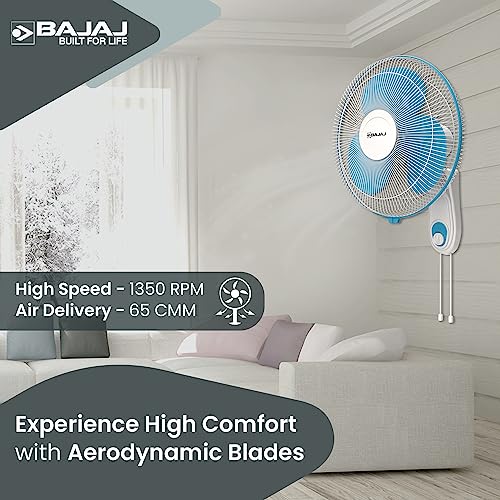Bajaj Frore Neo 400 MM Wall Mount Fan | Wall Fan For Kitchen & Home | Smooth Oscillation | 100% Copper Motor | High Air Delivery | 3-Speed Control | Rust Free | 2-Yrs Warranty 【Blue】 - Image 7