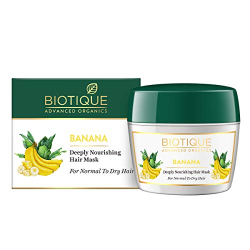 Biotique Banana Deeply Nourishing Hair Mask| Enriched with Natural Banana Extracts | Helps Strengthen, Hydrate & Smooth Normal to Dry Hair | Reduces Frizz, Breakage & Dryness | 175g (Pack of 1)