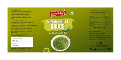 Earth Natural Green Chilli Sauce
