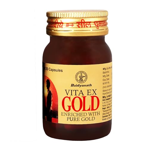 Baidyanath Ayurved Vita Ex Gold - 20 Capsules I Enriched with Gold, Shudh Shilajeet, Kesar, Ashwagandha, and 15 other Natural Herbs - Image 3