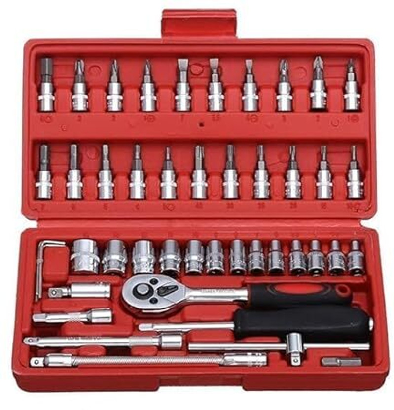 Flipkart SmartBuy Socket Tool Set 46 in 1 Bit Socket Wrench Tool ...more