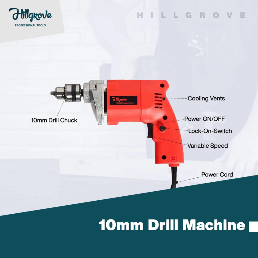 Hillgrove Heavy-Duty Electric Drill Machine