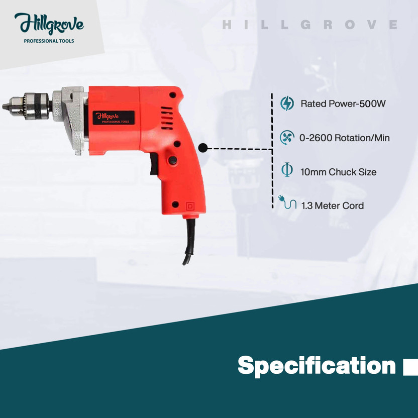 Hillgrove Heavy-Duty Electric Drill Machine
