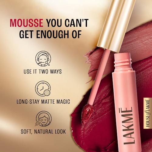 Lakme 9 to 5 Weightless Mousse Lip and Cheek Color, Rose Touch, 9g - Image 7