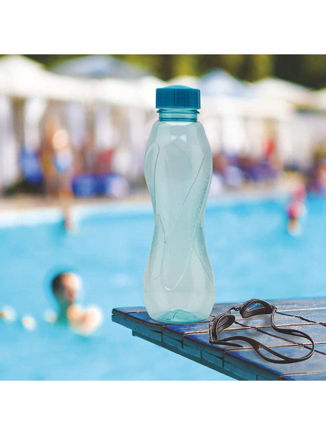 Milton Blue Solid Plastic Spill Proof 6 Piece Water Bottle - 1L