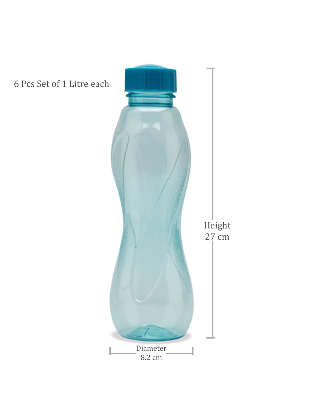 Milton Blue Solid Plastic Spill Proof 6 Piece Water Bottle - 1L - Image 7