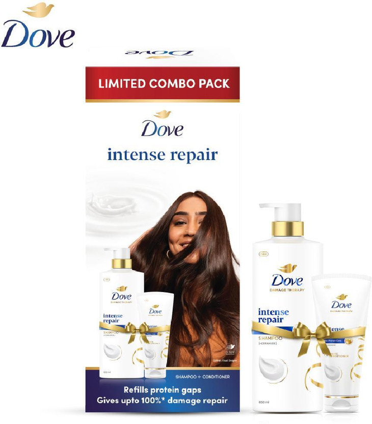 DOVE Intense Repair Combo Pack (Shampoo+Conditioner) (2 Items in ...more