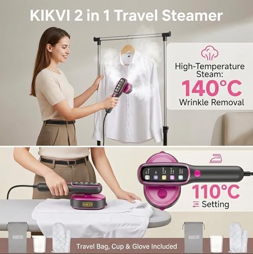 kikvi 2-in-1 Handheld Garment Steamer