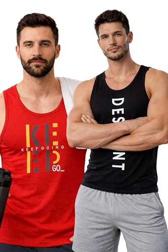 Glito Polyester Letter Printed Vest