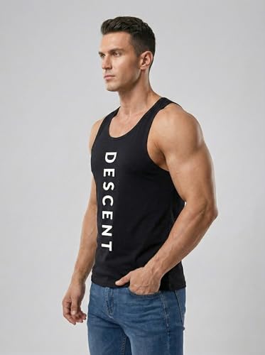 Glito Polyester Letter Printed Vest