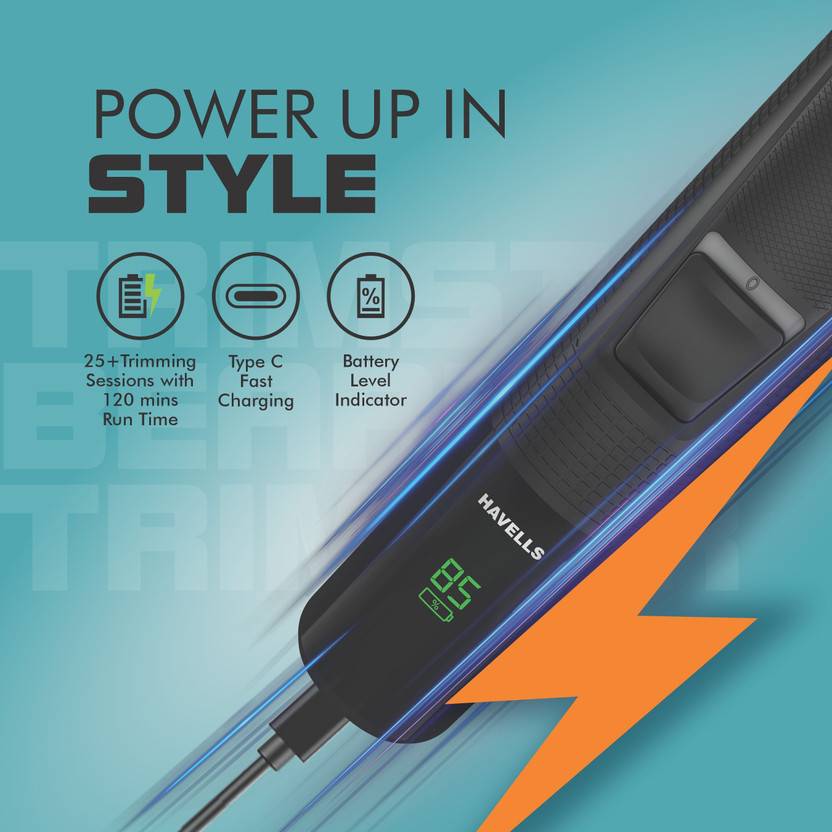 HAVELLS BT4441 Trimmer 120 min Runtime 9 Length Settings (Black) - Image 4