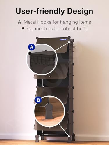 BOXJOY 8 Shelf Shoe Rack