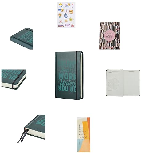 Amazon Basics Undated Planner | Dark Brown Faux Leather | Weekly, Monthly, Yearly Appointment Diary for Students & Teachers | Ideal for School & College Use - Image 4