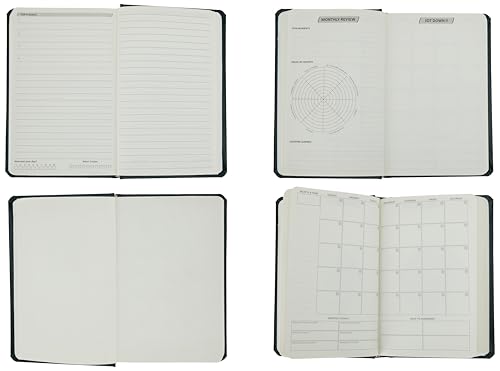 Amazon Basics Undated Planner | Dark Brown Faux Leather | Weekly, Monthly, Yearly Appointment Diary for Students & Teachers | Ideal for School & College Use - Image 5