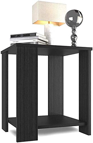 MAMTA Decoration MDF Wood Bedside End Table for Bedroom Living Room Wooden Nightstand Sofa Side Table with Storage Shelf (Wenge Finish), Design 7, Standard (MD-BEDSIDE-04-N) - Image 4