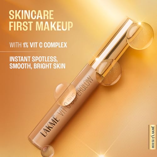 Lakme Makeup+Skincare Vit C Superglow Concealer 24 Beige 5.4ml - Image 4
