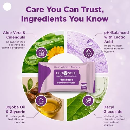 EcoSoul Plant-Based Intimate Wipes