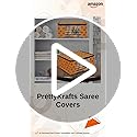 PrettyKrafts Set of 3 Non-Woven Printed Foldable Saree Covers/Wardrobe Organizer With Transparent Window And Zip/Clothes Storage Bag For Women's Lehenga, Suit Saree & Other Accessories (Orange) - Image 2
