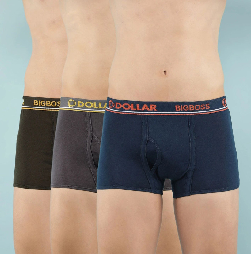 Dollar Bigboss Pack of 3 Combed Cotton Double Pouch Support Solid...more