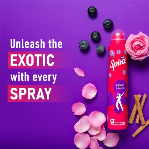 SPINZ Exotic Perfumed Deo For Women With Bulgarian Rose Fragrance For Long Lasting Freshness & 24 Hours Protection From Odour Causing Bacteria, 200ml - Image 4