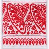 Namal Poly Cotton Embroidered Men, Women Shawl (Red, White) - Image 4