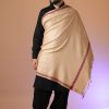 Namal Poly Cotton Embroidered Men, Women Shawl (Red, White) - Image 6