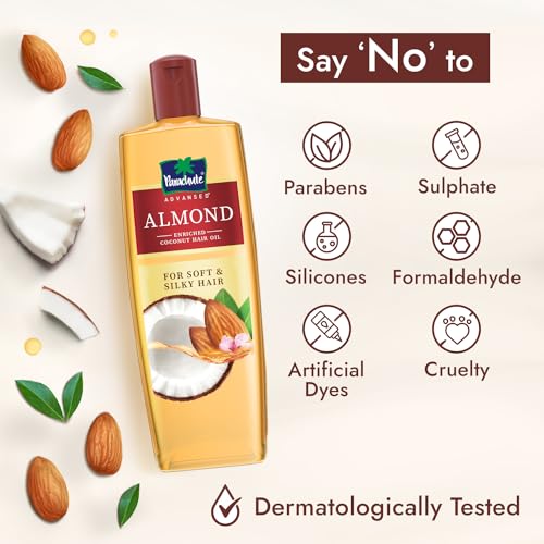 Parachute Advansed Almond enriched Coconut Hair Oil with Vitamin E 300ml|Nourishes & Softens Hair | Helps Control Hair Fall| Helps Promotes Hair Growth | Up to 2x Softer Hair|Non-Sticky Formula| Dermatologically-Tested Hair Oil | For Men & Women - Image 7