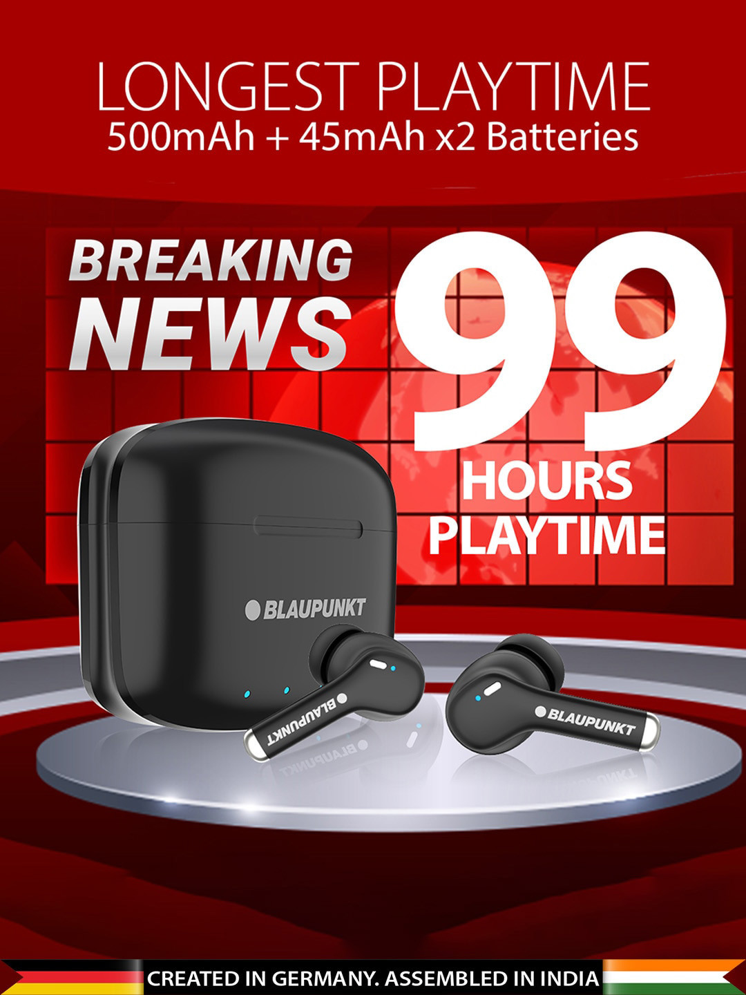 BLAUPUNKT Btw100 Xtreme Truly Wireless Bluetooth Earbuds - Image 4