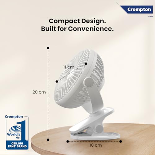 Crompton Siro Rechargeable Clip Fan