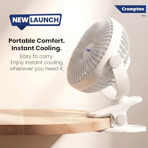 Crompton Siro Rechargeable Clip Fan