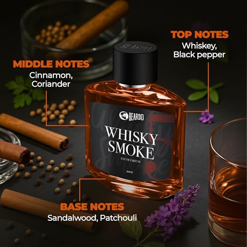 Beardo Whisky Smoke Eau De Parfum Men Spicy, Woody - Oudh Perfume For Men Long Lasting, Date Night Fragrance Body Spray For Men, 100ml - Image 5