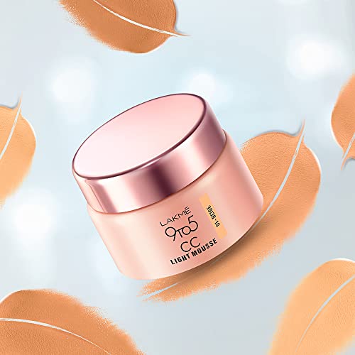 Lakme 9 to 5 CC Mousse Beige 25gm|| Light Face Makeup with Natural Coverage|| SPF 30 - Image 5