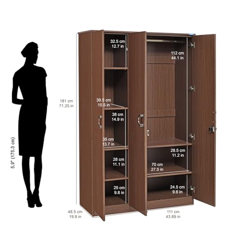 Nilkamal Massif 3 Door Wardrobe