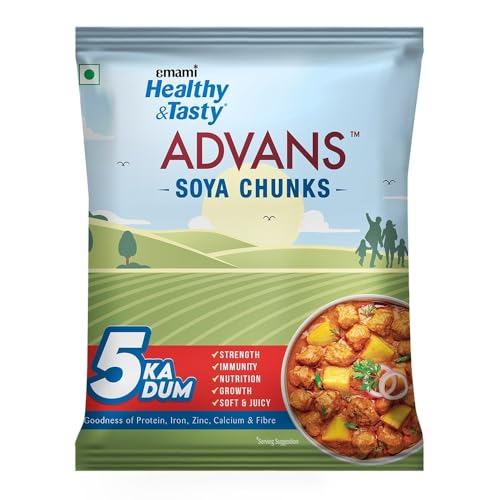 Emami Healthy & Tasty Advans SOYA Chunks 1 Kg - Family Pack