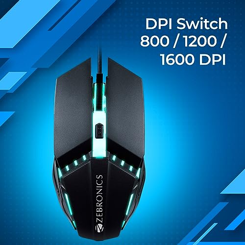 ZEBRONICS PHERO Wired Gaming Mouse
