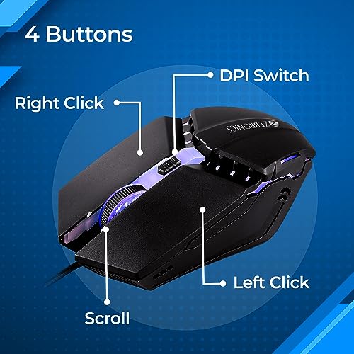ZEBRONICS PHERO Wired Gaming Mouse
