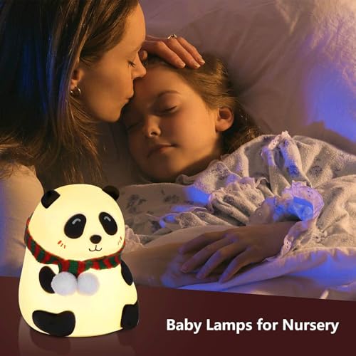 The Purple Tree Cute Panda Night Light for Kids- Rechargeable Silicone LED Lamp, 7-Color Changing, Perfect Room Decor & Gift for Toddler, Children, Women, Cute Diwali Gift, White - Image 7